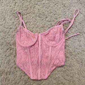 Baby pink corset top